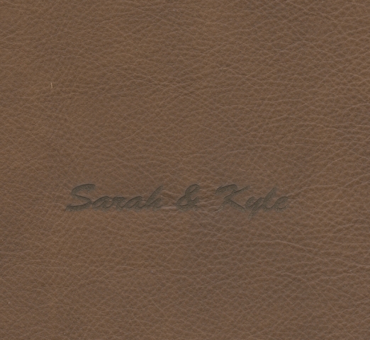 full grain leather - chocolate engraved